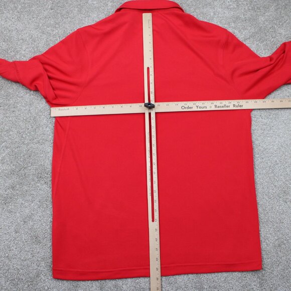 Nike Ohio State Buckeyes Polo Shirt Men Medium Red FitDry Polyester S/S Pullover - Picture 12 of 15